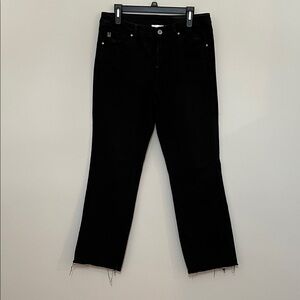 Belle by Kim Gravel Primabelle Baby Boot Frayed Hem Cut Black Jeans 5-Pocket